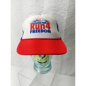 Central Point Run for Freedom Patriotic Mesh Trucker Style Snapback Hat